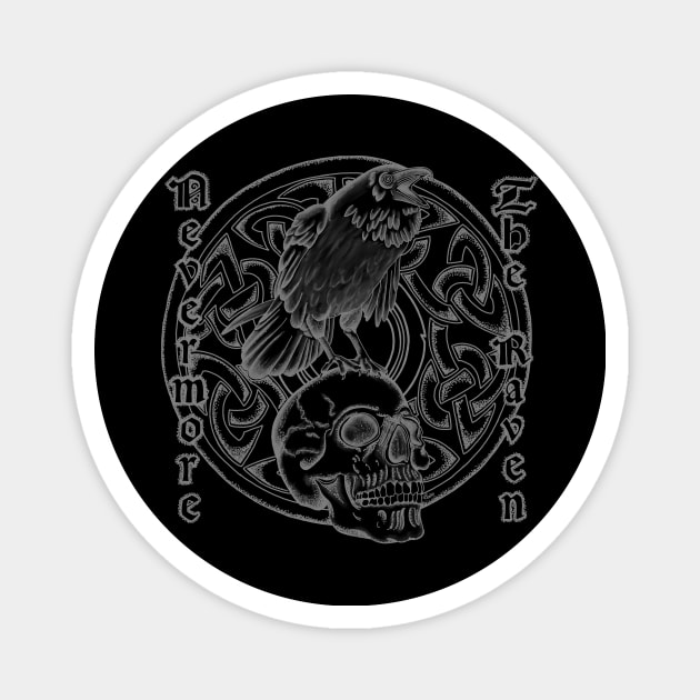 Nevermore The Raven Magnet by FitzGingerArt